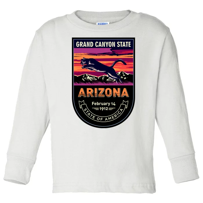 Arizona State Emblem Toddler Long Sleeve Shirt