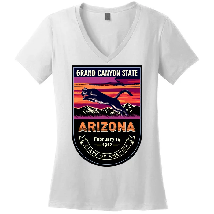 Arizona State Emblem Women's V-Neck T-Shirt