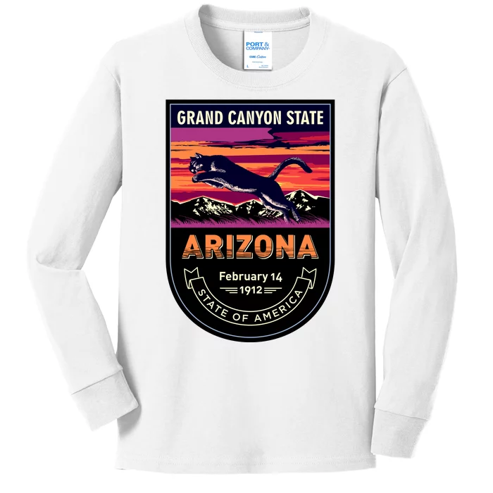 Arizona State Emblem Kids Long Sleeve Shirt