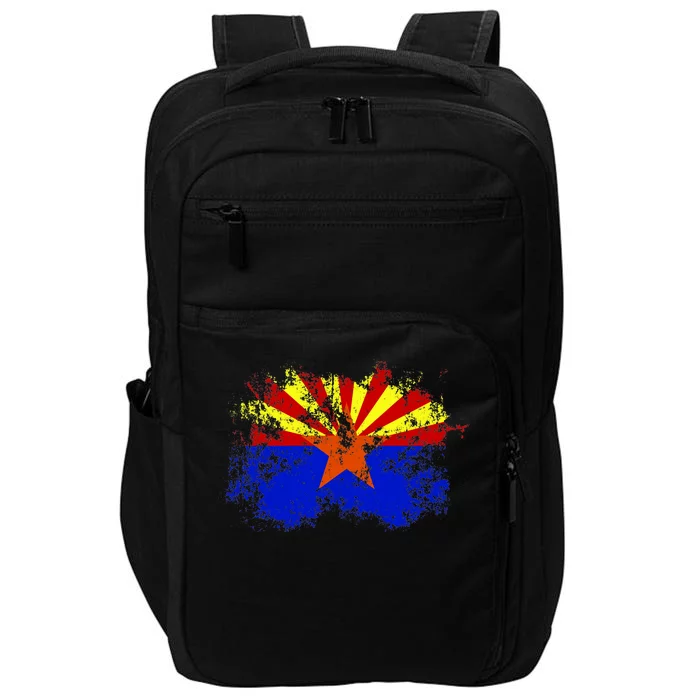 Arizona State Flag Grunge Impact Tech Backpack