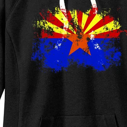 Arizona State Flag Grunge Women's Fleece Hoodie