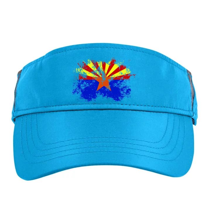 Arizona State Flag Grunge Adult Drive Performance Visor