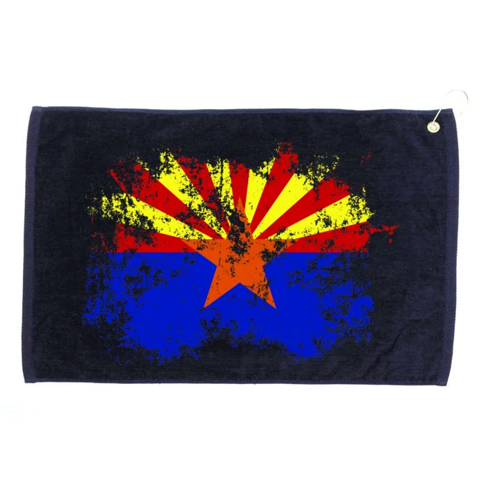 Arizona State Flag Grunge Grommeted Golf Towel