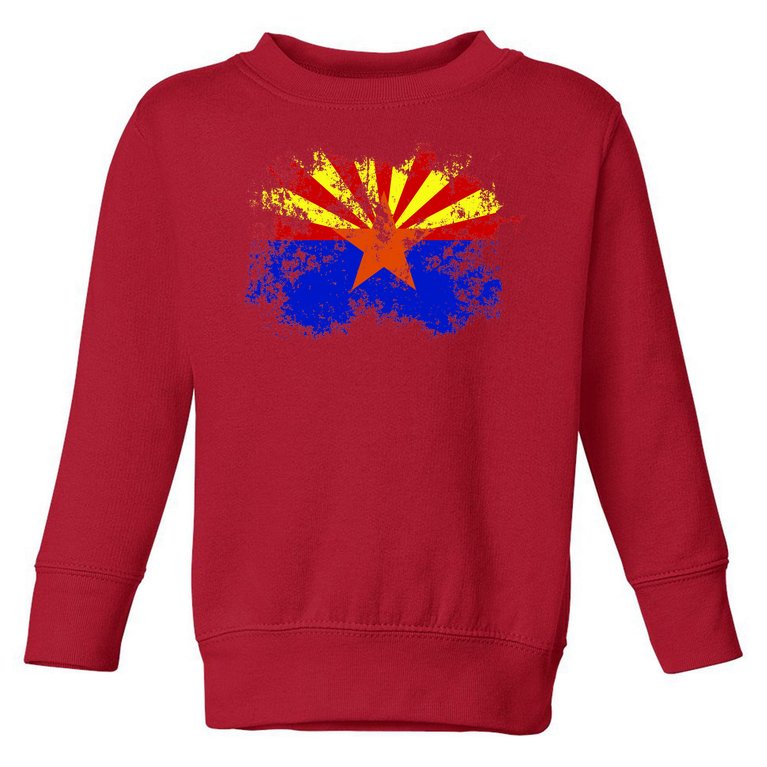 Arizona State Flag Grunge Toddler Sweatshirt