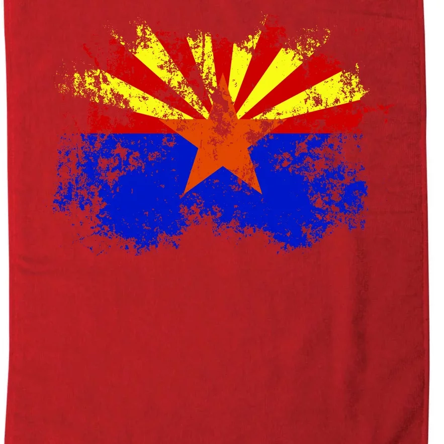 Arizona State Flag Grunge Platinum Collection Golf Towel