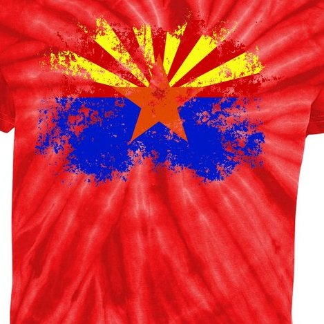 Arizona State Flag Grunge Kids Tie-Dye T-Shirt