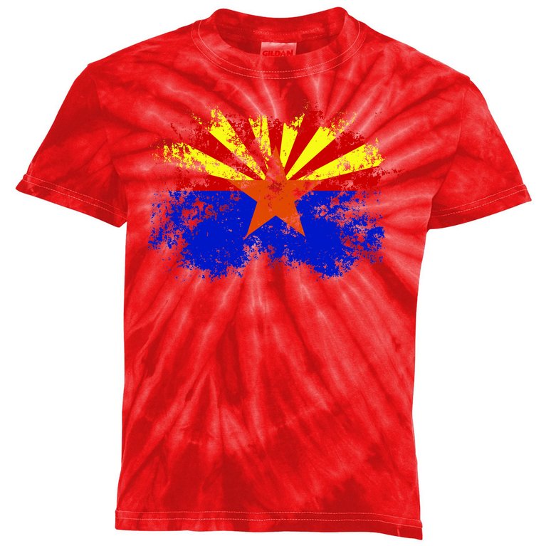 Arizona State Flag Grunge Kids Tie-Dye T-Shirt