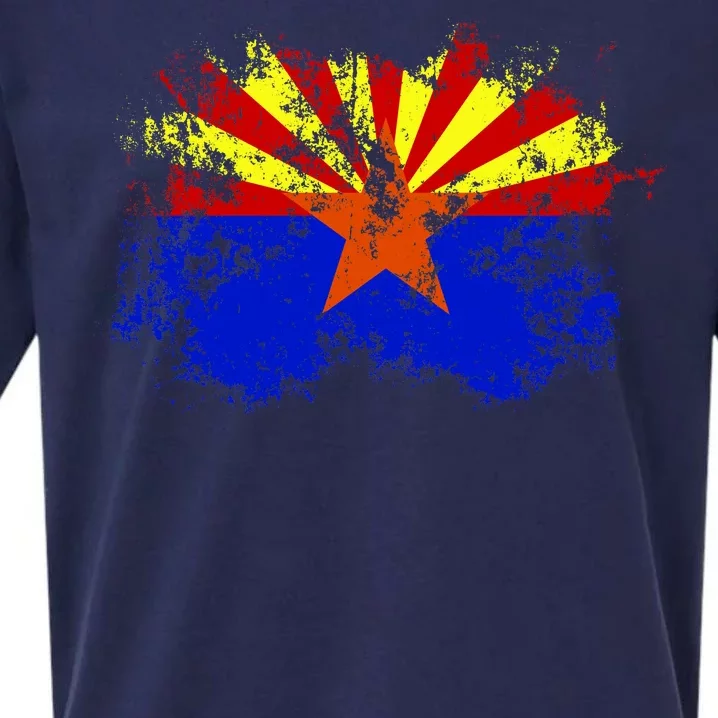 Arizona State Flag Grunge Sueded Cloud Jersey T-Shirt