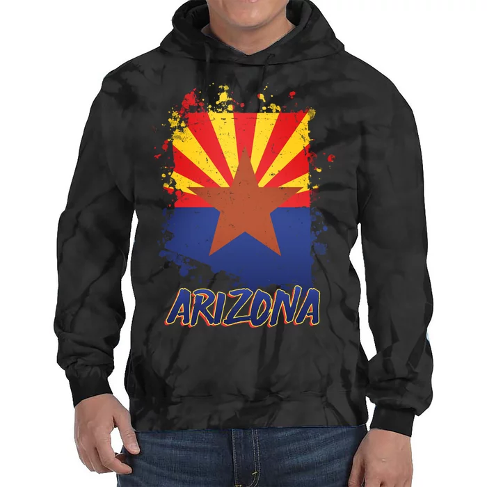 Arizona State Star Flag Tie Dye Hoodie