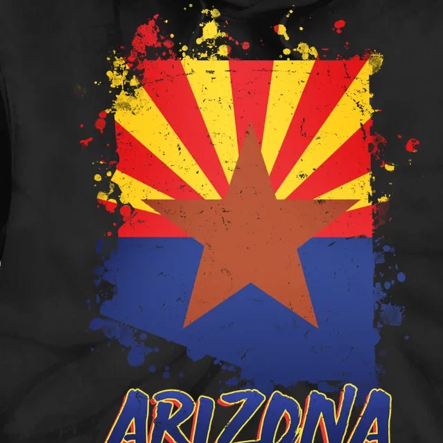 Arizona State Star Flag Tie Dye Hoodie