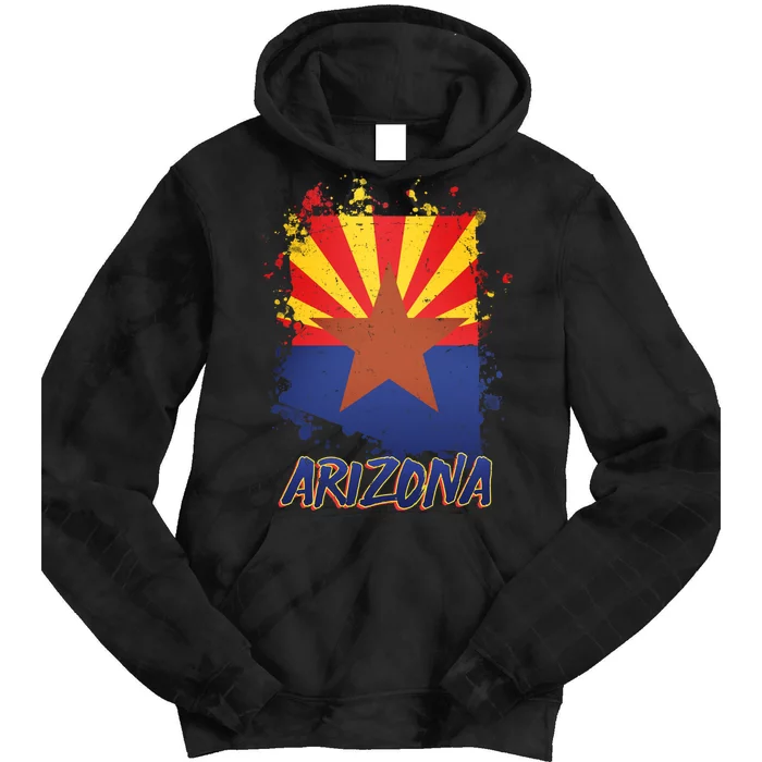 Arizona State Star Flag Tie Dye Hoodie