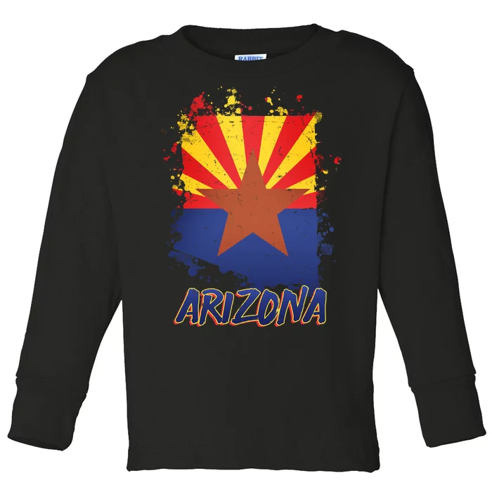 Arizona State Star Flag Toddler Long Sleeve Shirt