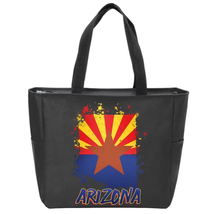 Arizona State Star Flag Zip Tote Bag