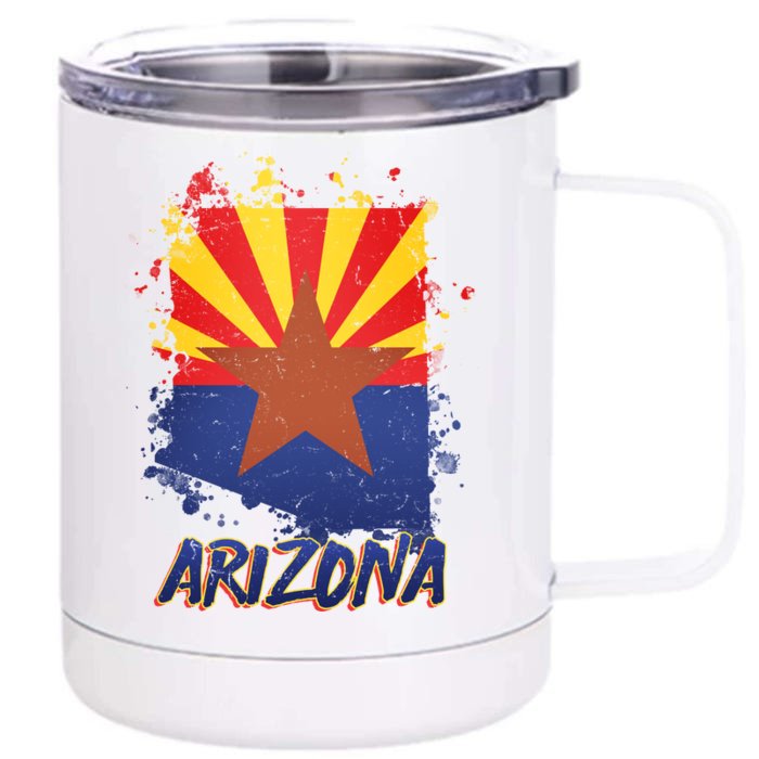 Arizona State Star Flag Front & Back 12oz Stainless Steel Tumbler Cup