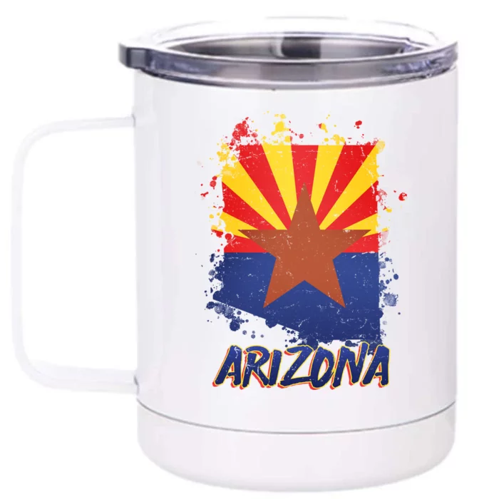 Arizona State Star Flag Front & Back 12oz Stainless Steel Tumbler Cup