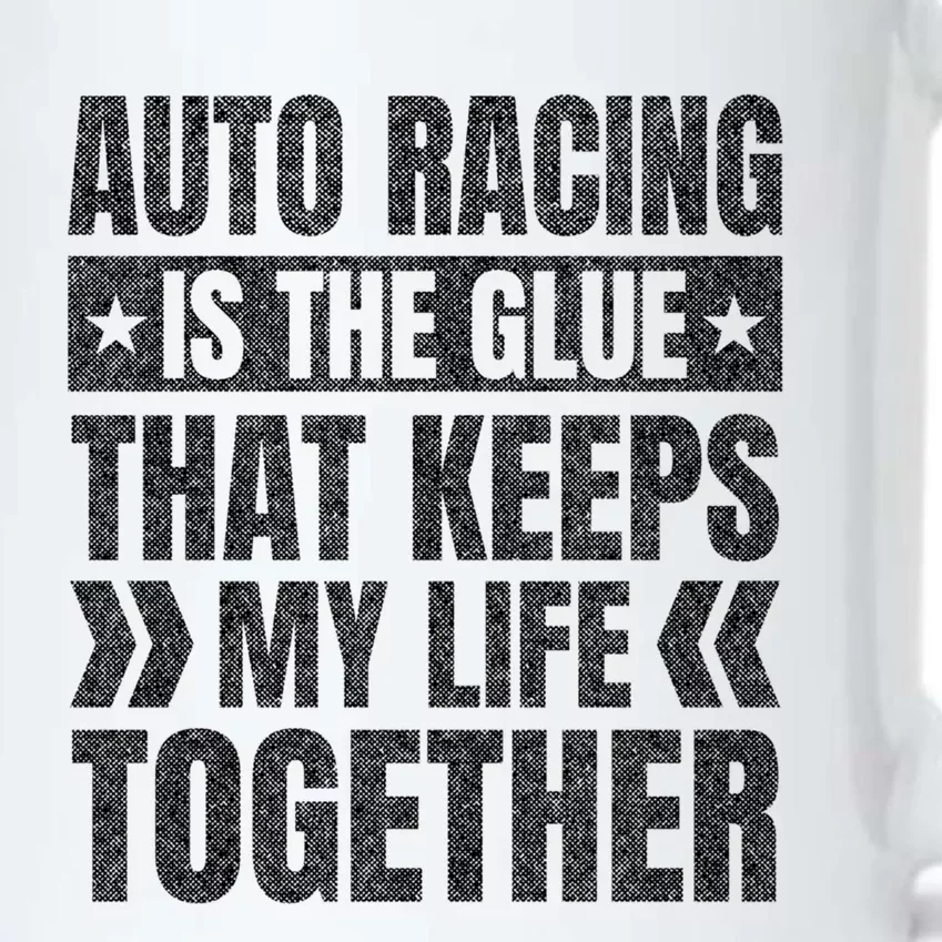 Auto Racing Keeps My Life Together Car Racing Sports Gift Black Color Changing Mug