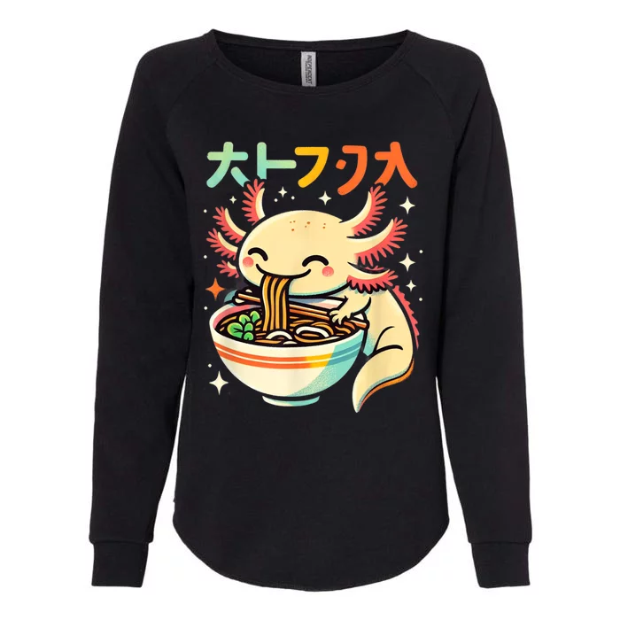 Axolotl Ramen Kawaii Neko Japanese Noodles Aesthetic Womens California Wash Sweatshirt