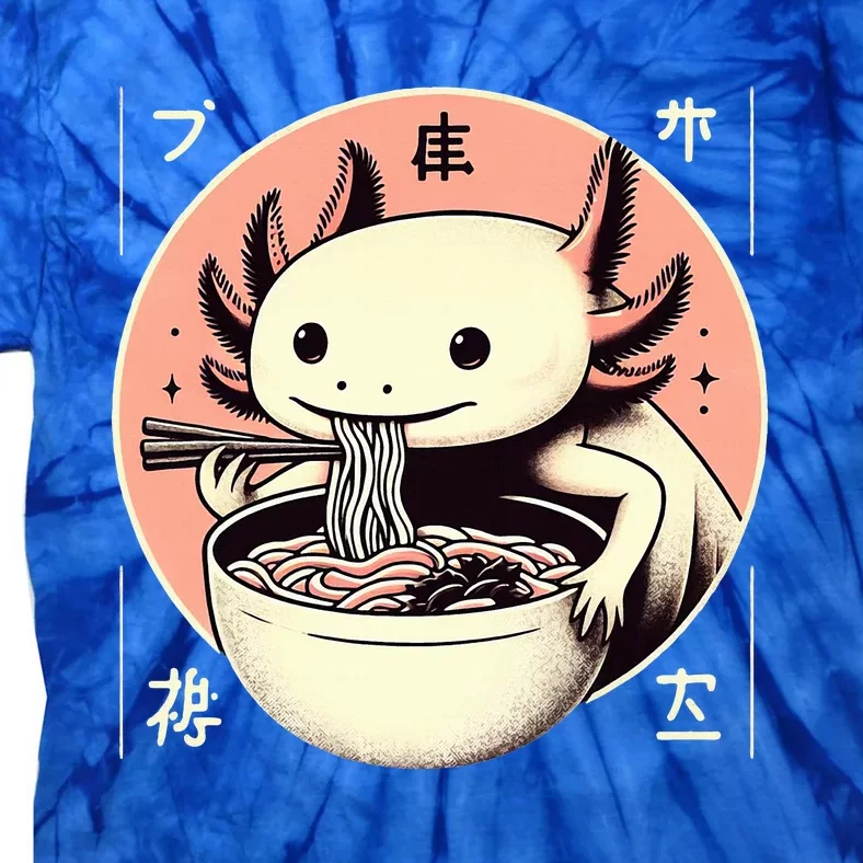 Axolotl Ra Kawaii Neko Japanese Noodles Aesthetic Tie-Dye T-Shirt