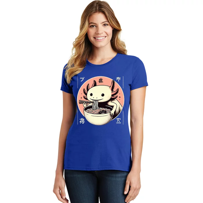 Axolotl Ra Kawaii Neko Japanese Noodles Aesthetic Women's T-Shirt