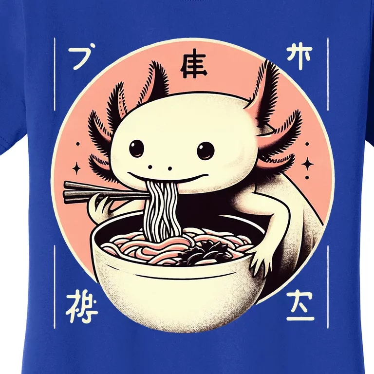 Axolotl Ra Kawaii Neko Japanese Noodles Aesthetic Women's T-Shirt