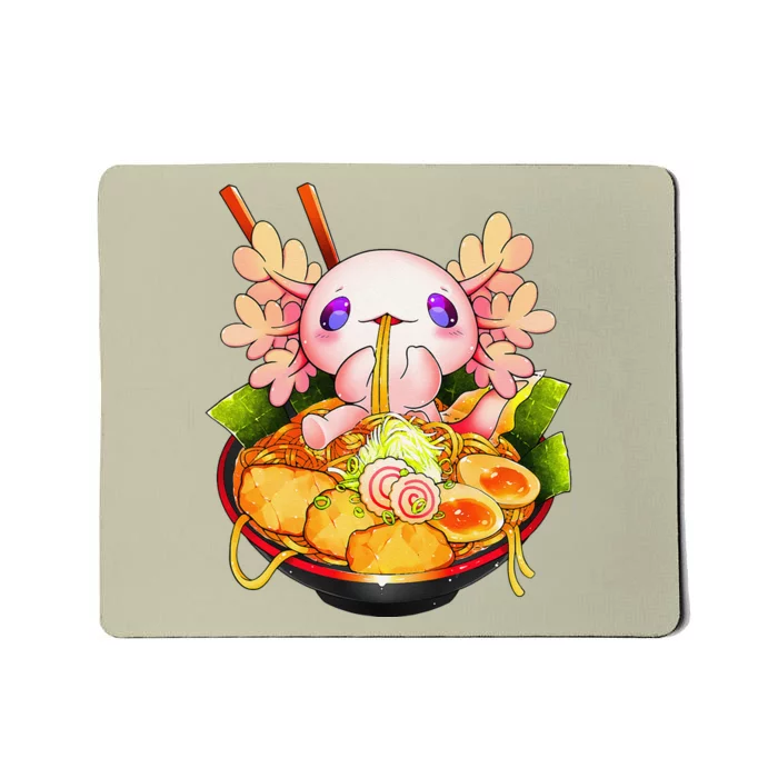 Axolotl Ramen Kawaii Japanese Anime Noodle Gift Women Girls Mousepad