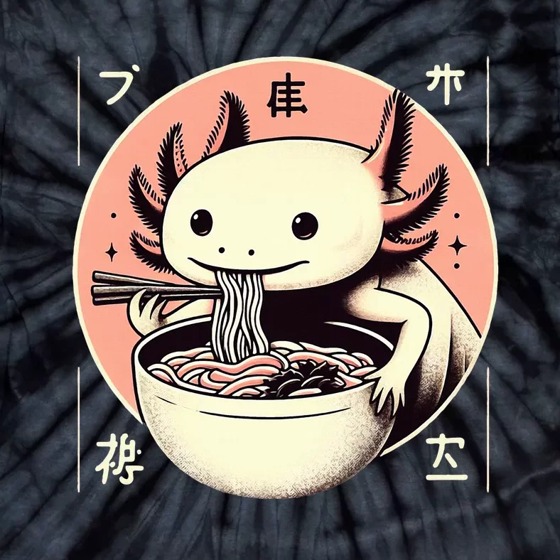 Axolotl Ra Kawaii Neko Japanese Noodles Tie-Dye T-Shirt