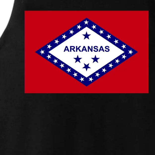 Arkansas State Flag Ladies Tri-Blend Wicking Tank