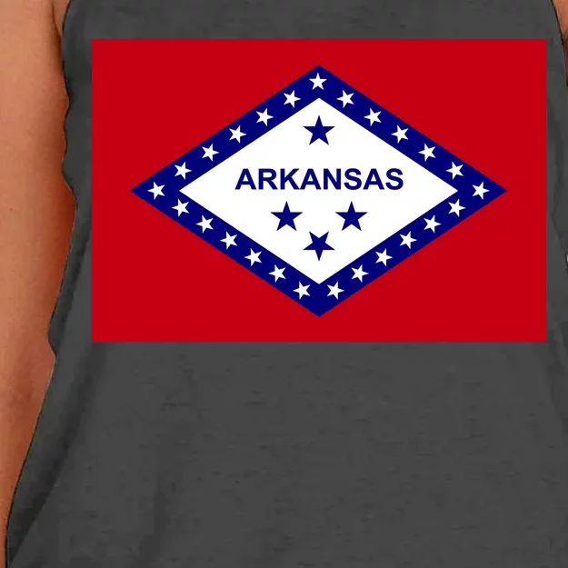 Arkansas State Flag Women's Knotted Racerback Tank