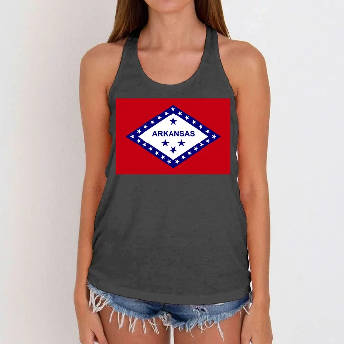 Arkansas State Flag Women's Knotted Racerback Tank