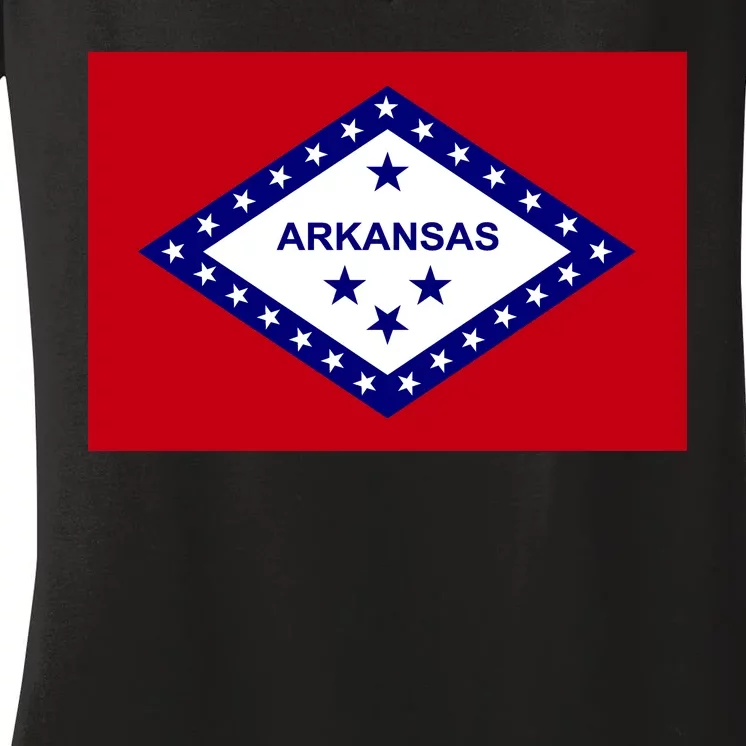 Arkansas State Flag Women's V-Neck T-Shirt