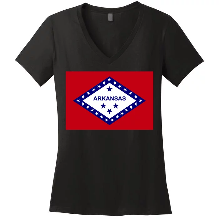 Arkansas State Flag Women's V-Neck T-Shirt