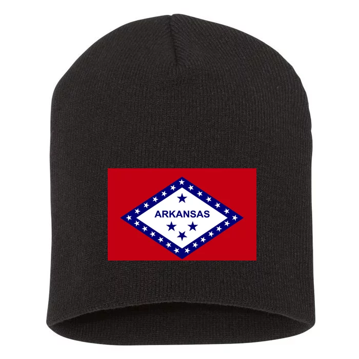 Arkansas State Flag Short Acrylic Beanie