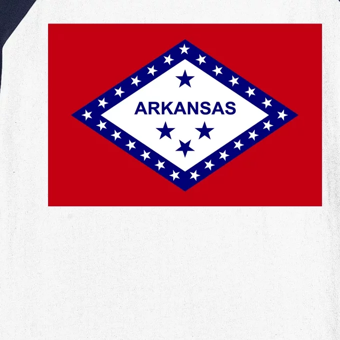 Arkansas State Flag Baseball Sleeve Shirt