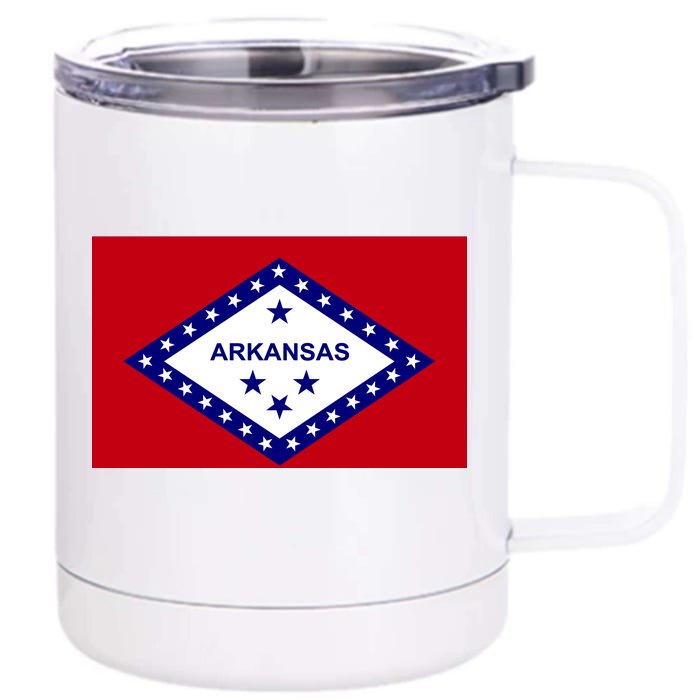 Arkansas State Flag Front & Back 12oz Stainless Steel Tumbler Cup