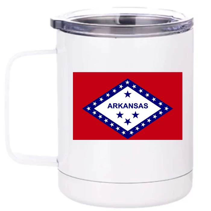 Arkansas State Flag Front & Back 12oz Stainless Steel Tumbler Cup