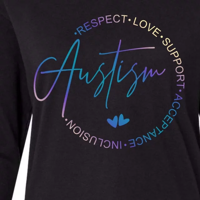 Autism Respect Love Support Acceptance Womens Cotton Relaxed Long Sleeve T-Shirt