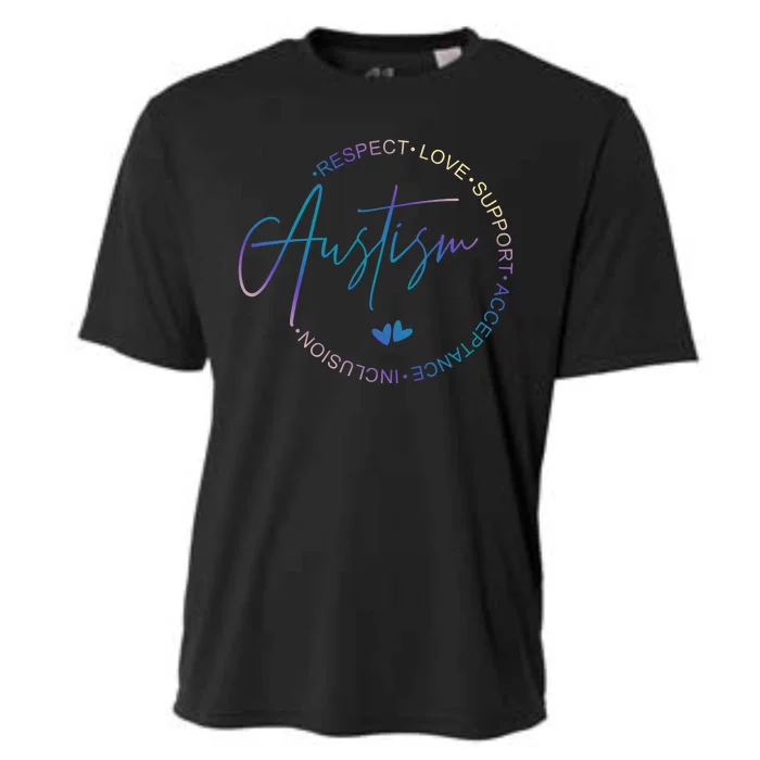 Autism Respect Love Support Acceptance Cooling Performance Crew T-Shirt