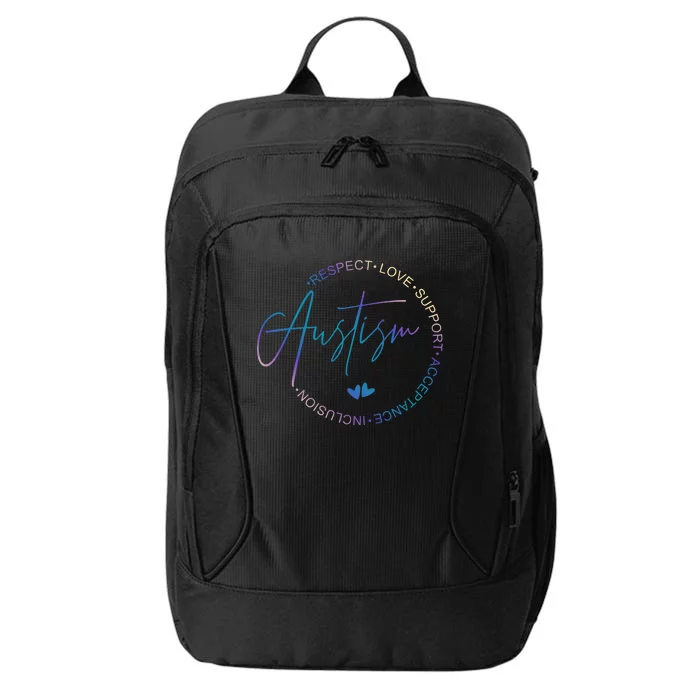 Autism Respect Love Support Acceptance City Backpack