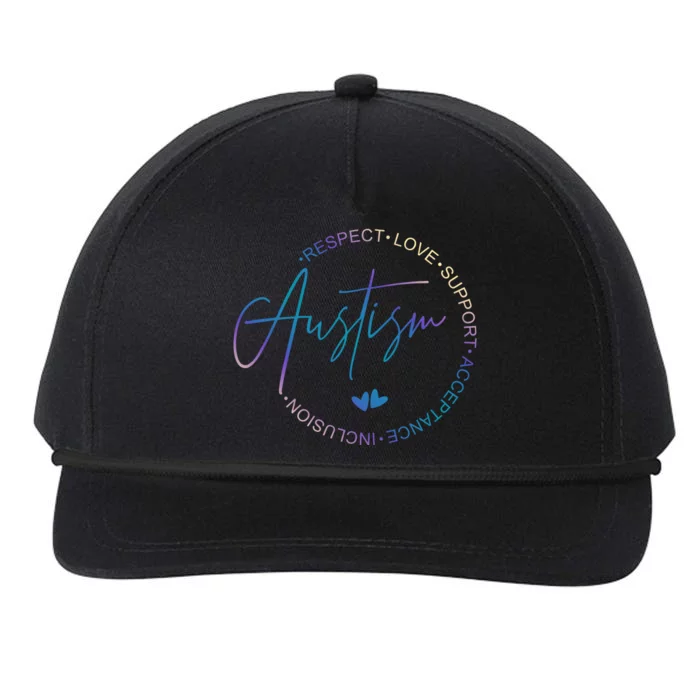 Autism Respect Love Support Acceptance Snapback Five-Panel Rope Hat