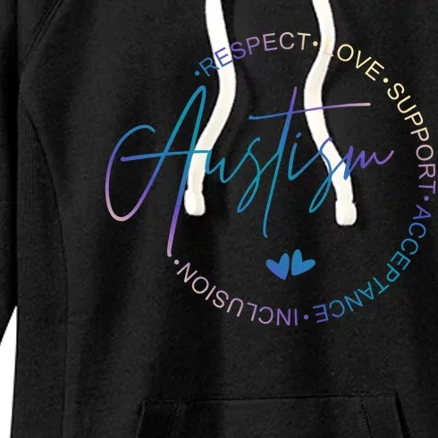 Autism Respect Love Support Acceptance Women's Fleece Hoodie