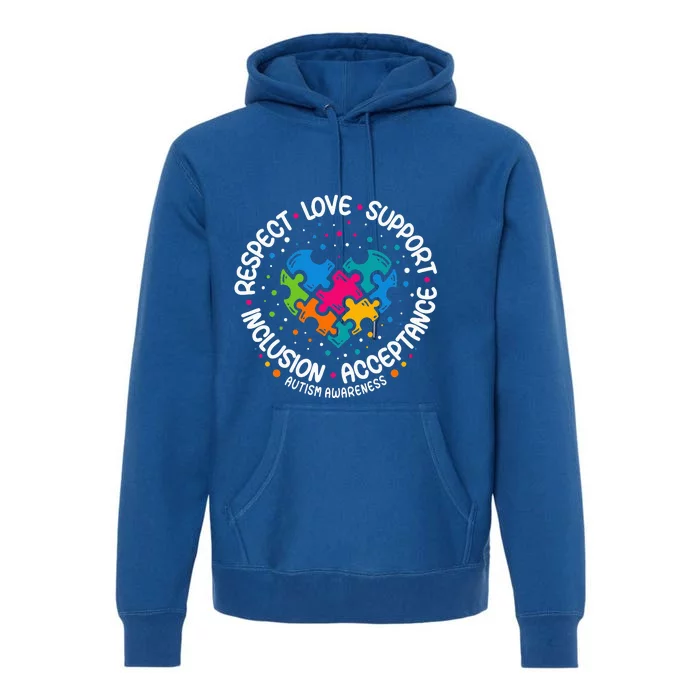 Autism Respect Love Support Autism Awareness Premium Hoodie