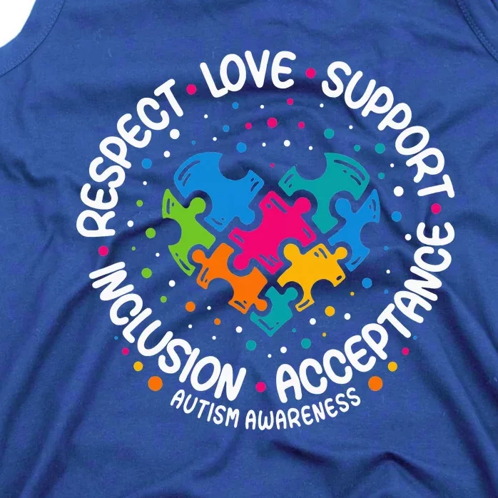 Autism Respect Love Support Autism Awareness Tank Top