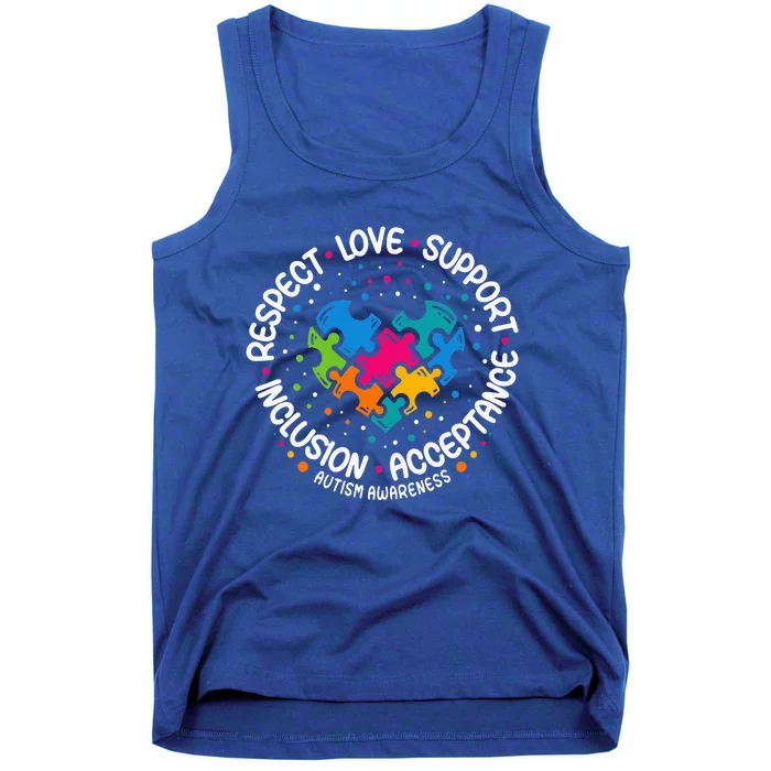 Autism Respect Love Support Autism Awareness Tank Top