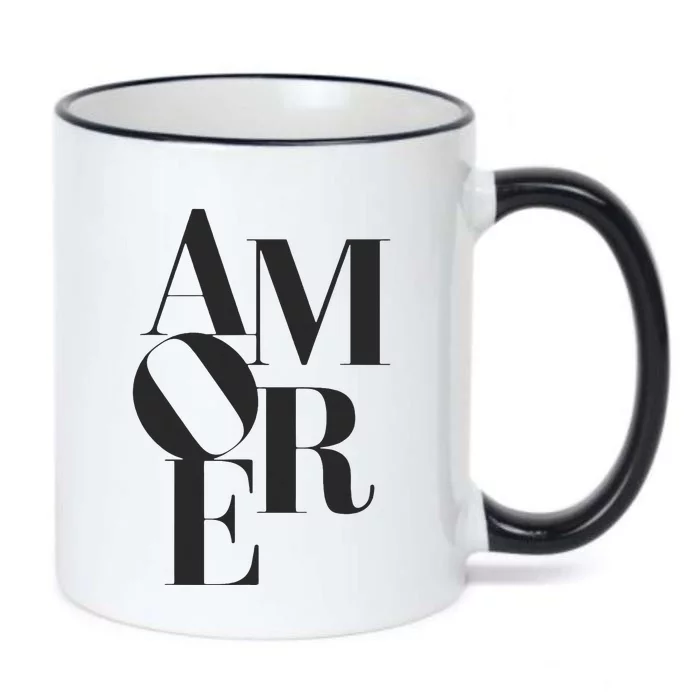 Amore Romantic Love Passion Italian Gift Black Color Changing Mug