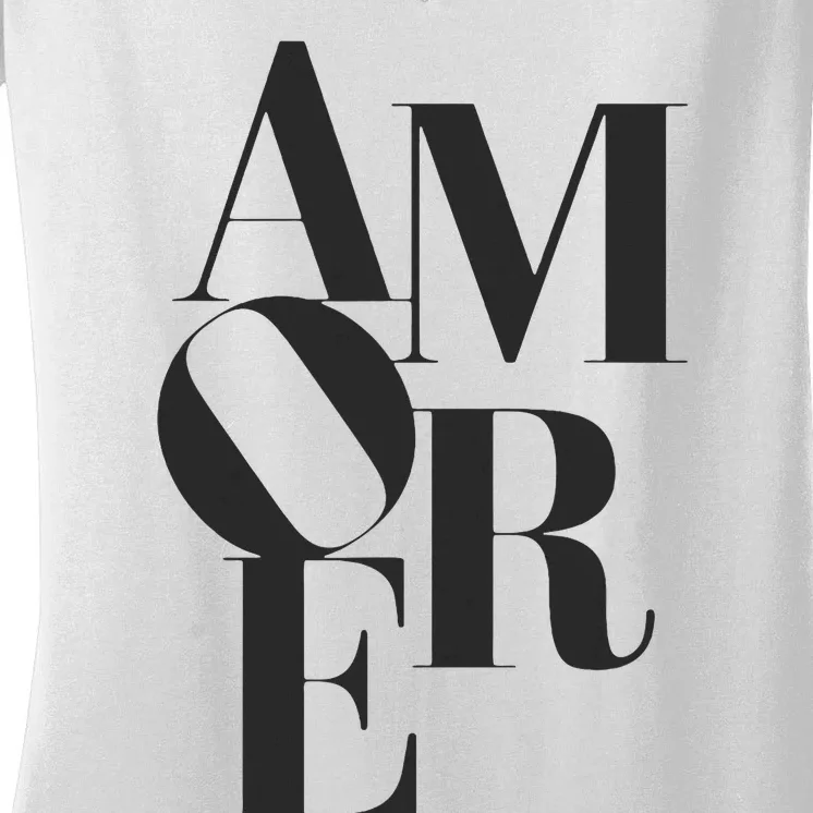 Amore Romantic Love Passion Italian Gift Women's V-Neck T-Shirt