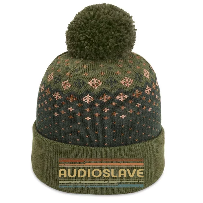 Audioslave Retro Lines Vintage Musician Rock The Baniff Cuffed Pom Beanie