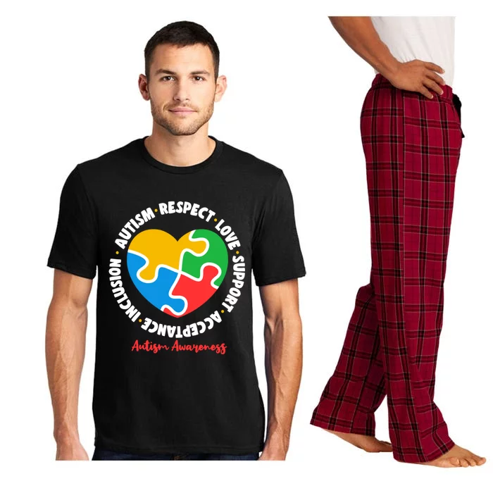 Autism Respect Love Support Acceptance Inclusion Asd Support Gift Pajama Set