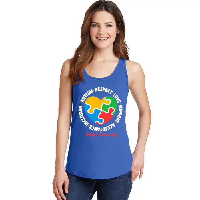 Autism Respect Love Support Acceptance Inclusion Asd Support Gift Ladies Essential Tank