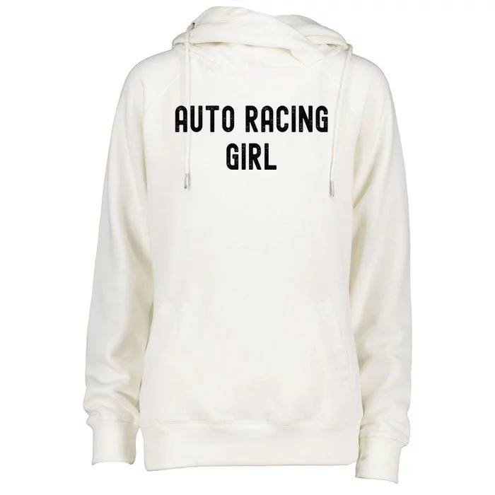 Auto Racing Lover Gift Auto Racing Gift Womens Funnel Neck Pullover Hood