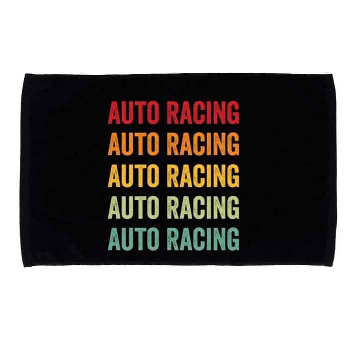 Auto Racing Lover Auto Racing Hobbyist Rainbow Design Gift Microfiber Hand Towel